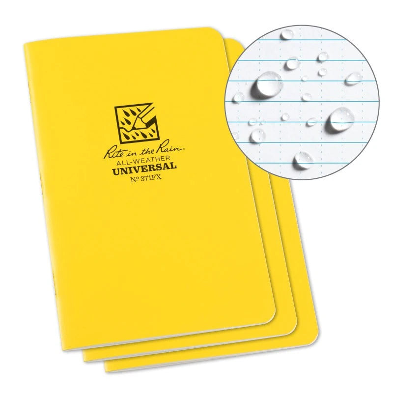 Rite in the Rain 3.25" x 4.625" Stapled Waterproof Notebooks 3-Pack - Newest Products